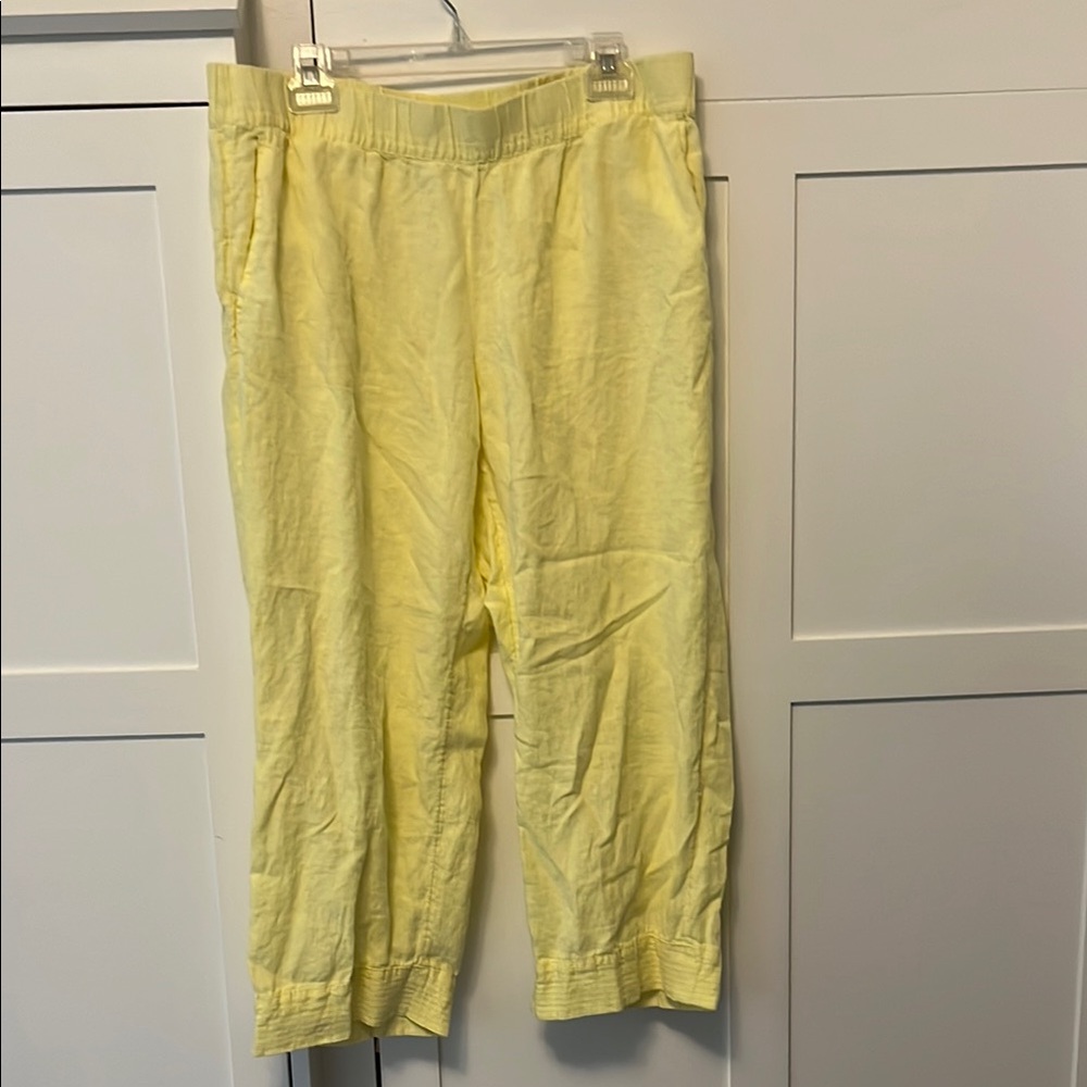 J. Jill Yellow Cropped Ankle Pants